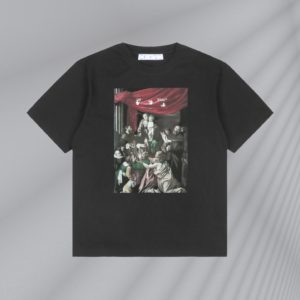OFF WHITE CO VIRGIL 21SS Color Religious Printing Short Sleeves