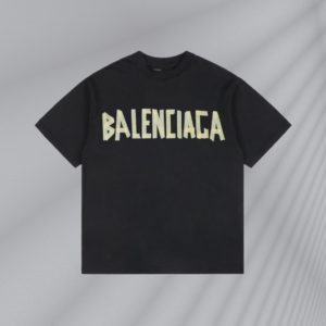 Balenciaga 23ss 옐로우 테이프 프린트 반소매 230g