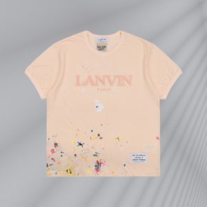 Lanvin x Gallery Dept 23ss 슬림핏 230g 반팔 자수 로고 티셔츠