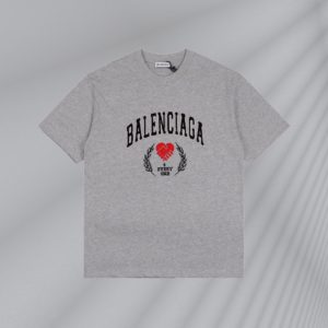 Balenciaga 23ss Wheat Spike Peace Plan Patch Embroidered Short Sleeve 230g 반팔 티셔츠