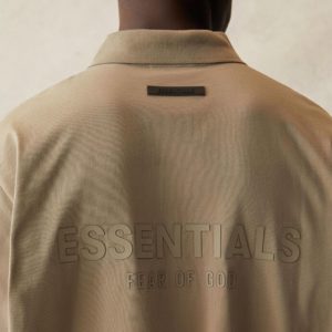 Fear Of God – Essentials 21Fw Back Silicone Letter Print Polo Short Sleeves  260g