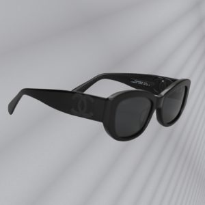 [CHANEL] 샤넬 선글라스 Chanel Rectangle Sunglasses CH5493 55 Black